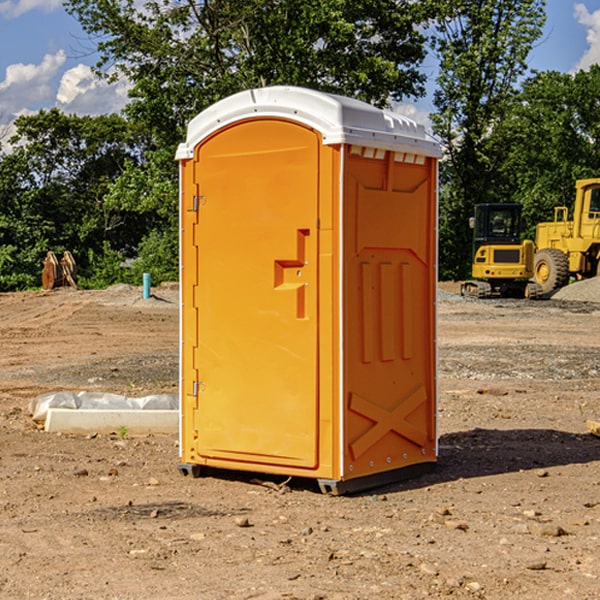 how often are the porta potties cleaned and serviced during a rental period in Dobson